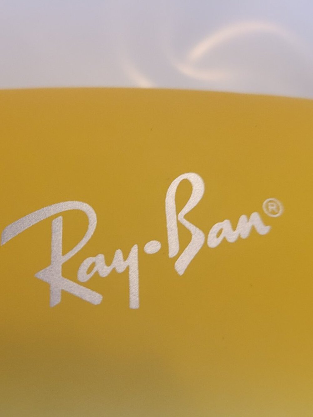 Ray Ban Hard Eyeglass Case Bright Yellow Red Inside Never Used
